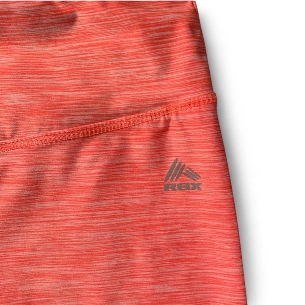RBX Women's Coral and Gray Cropped Athletic Leggings - Picture 3 of 4